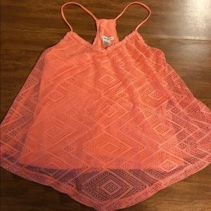 Self esteem peach tank top